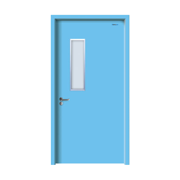 藍色帶玻璃視窗鋼制醫用門