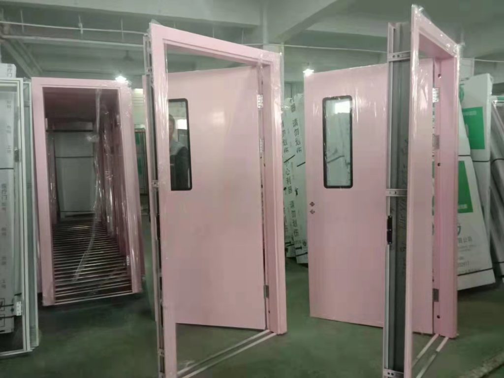 醫療門病房門粉色系帶視窗
